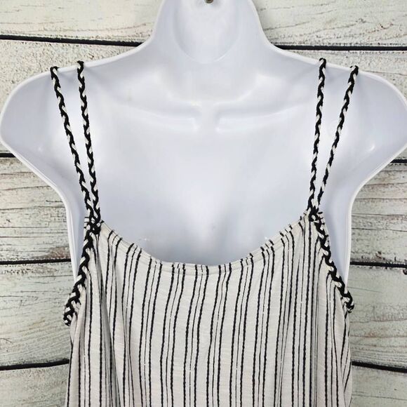 Maurices Black & White Striped Cami Tank Top Size L - Picture 5 of 8